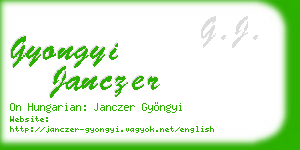 gyongyi janczer business card
