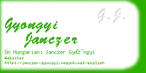 gyongyi janczer business card